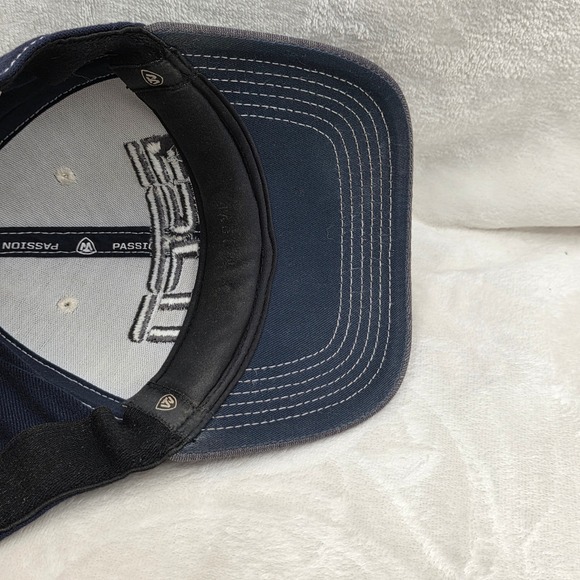 ESPN Hat Cap Mens XL Fitted 7 3/4 Blue Gray Sports Media Retro Top Of The World - Picture 6 of 10